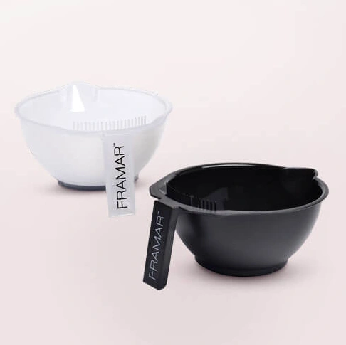 Framar 2-pack Coloring Bowls Black & Clear (2db Hajfestő tál fehér és fekete) (SKU: 91008) képe 1